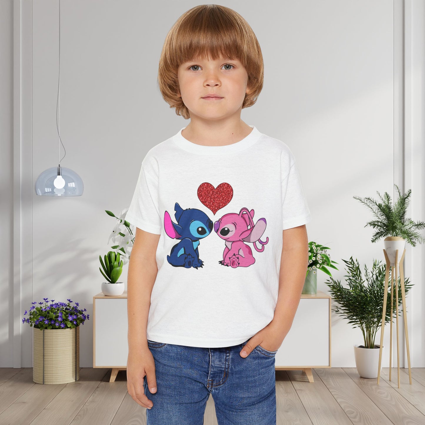 Stitch In Love 2 Heavy Cotton™ Toddler T-shirt