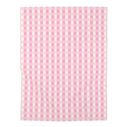 Dreamy Rose Gingham Baby Swaddle Blanket