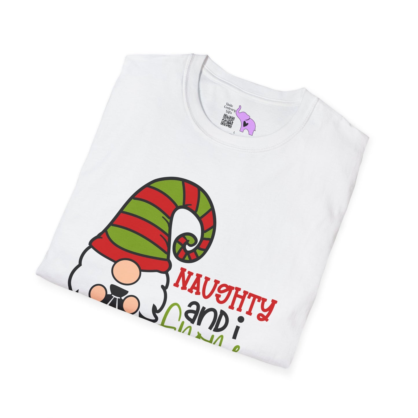 Naughty and I Gnome It Adult T-shirt