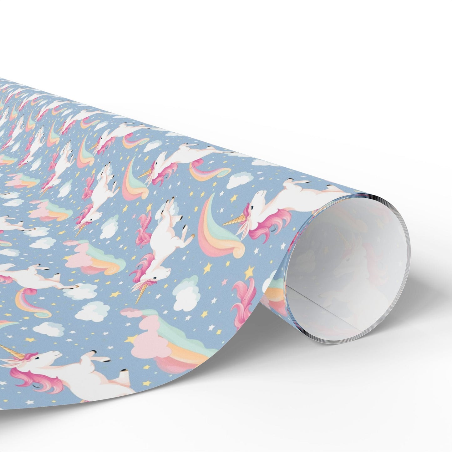 Snuggle Sky Unicorns Wrapping Paper