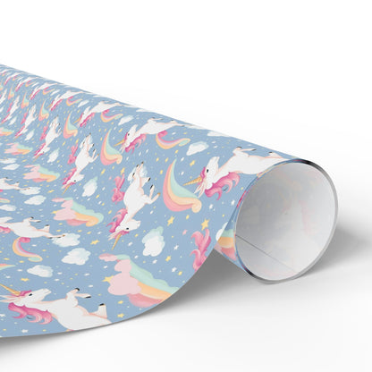 Snuggle Sky Unicorns Wrapping Paper