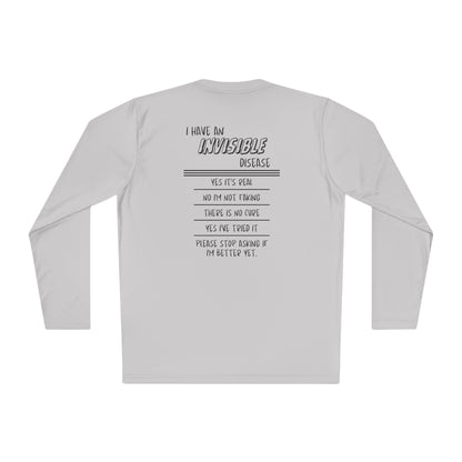 I'm An Invisible Warrior Chronic Illness Adult Long Sleeve Tee
