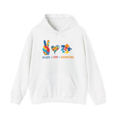 Accept Love Understand (Autism) Heavy Blend™ Hooded Sweatshirt