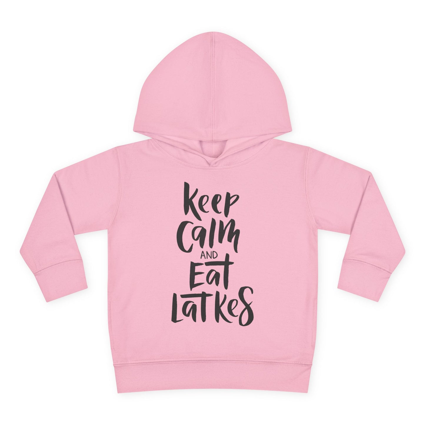 Keep Calm & Eat Latkes Toddler Pullover Fleece Hoodie