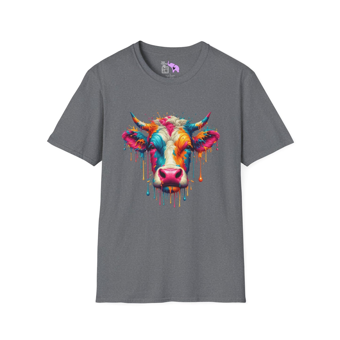Colorful Cow Adult T-shirt