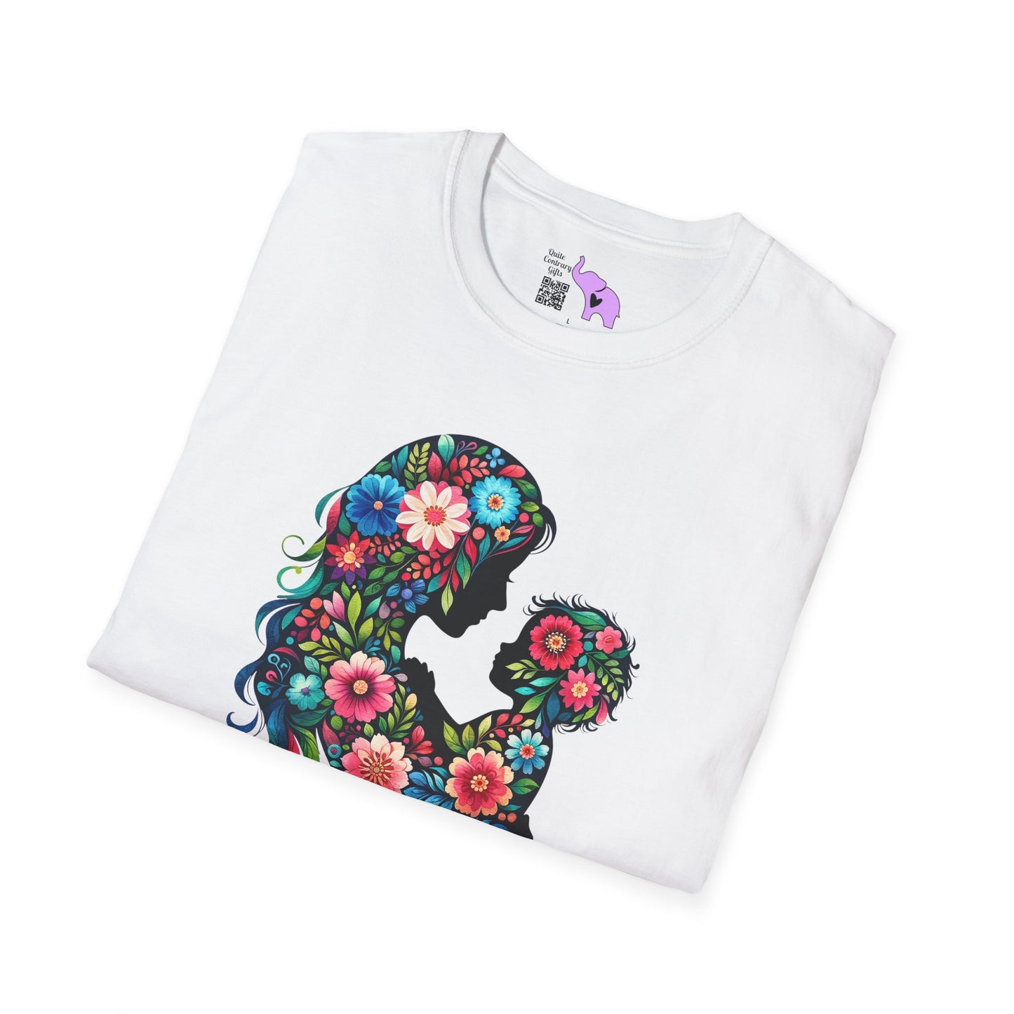 Flowery Mother & Child Adult T-shirt