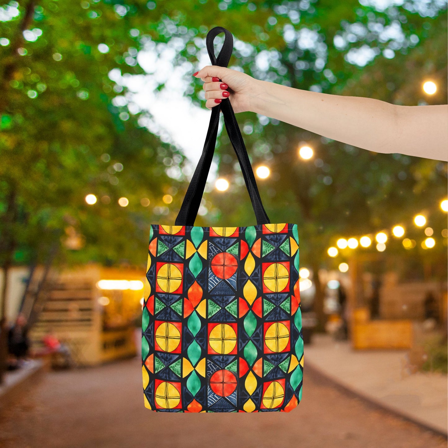 Candlelight Burst Canvas Tote Bag