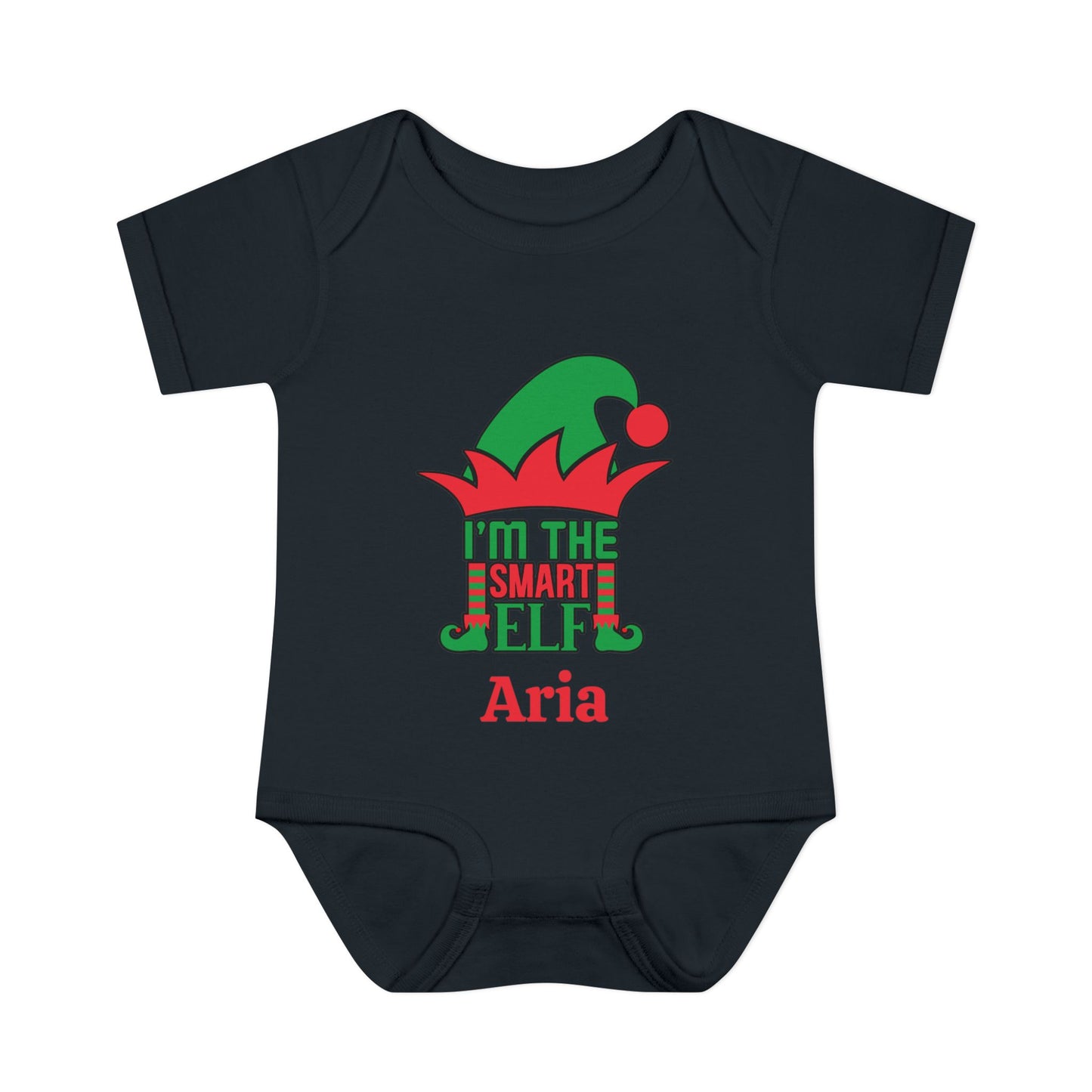 I'm The Smart Elf Personalized Infant Baby Rib Bodysuit