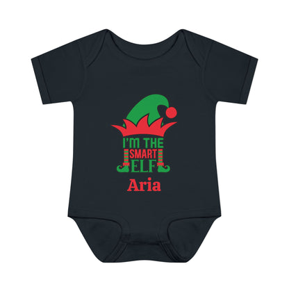 I'm The Smart Elf Personalized Infant Baby Rib Bodysuit