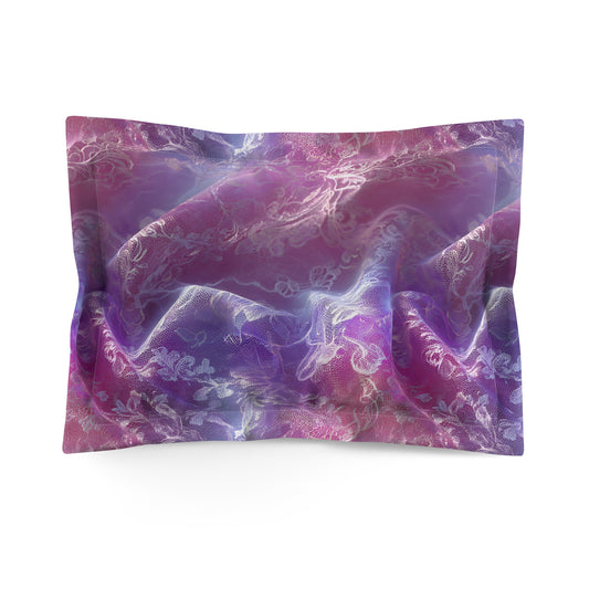 Blush Orchid Sheer & Lace Microfiber Pillow Sham