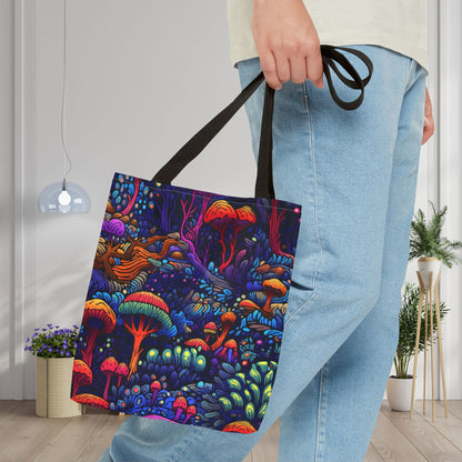 Trippy Mushrooms Canvas Tote Bag