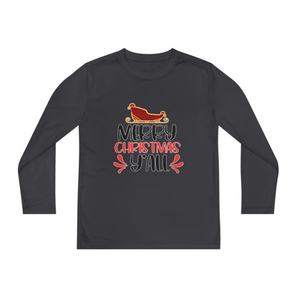 Merry Christmas Y'all Youth Long Sleeve Tee