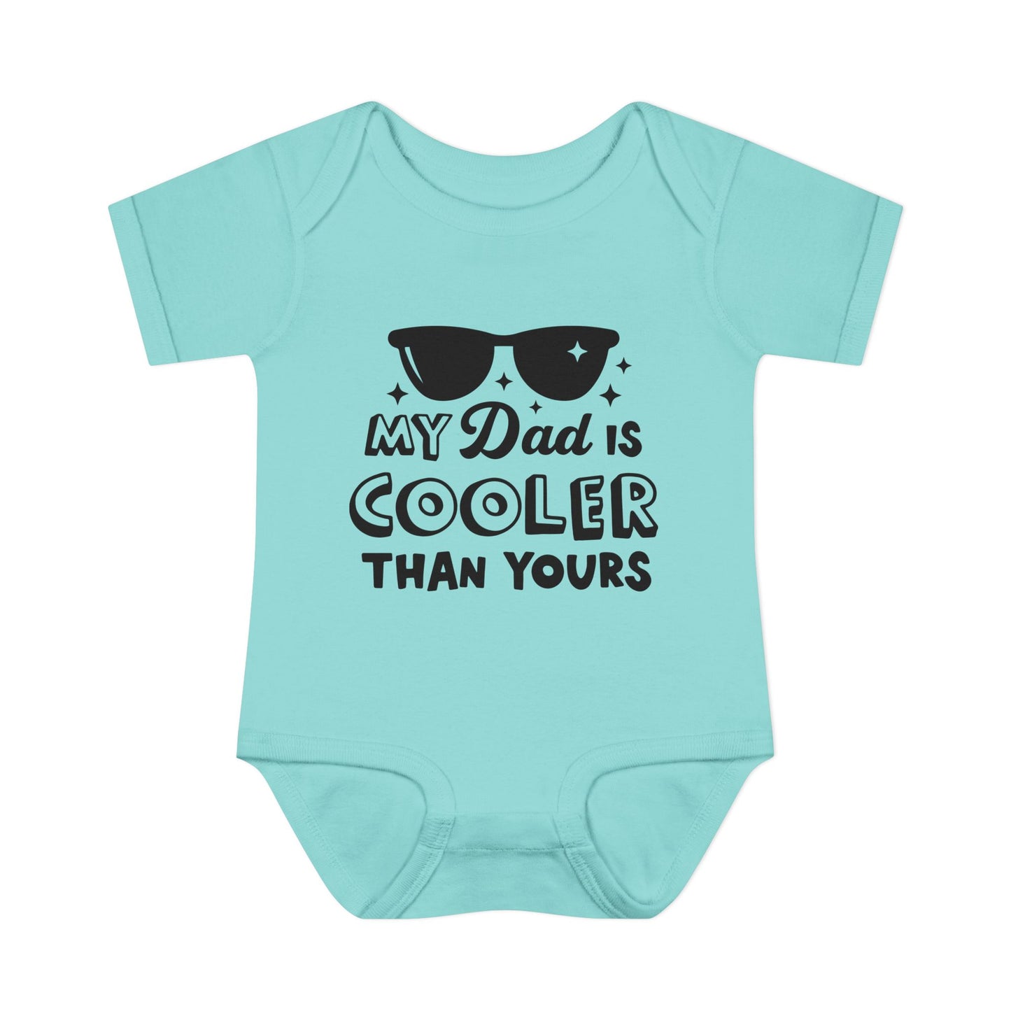 My Dad is Cooler Than Yours Baby Rib Bodysuit