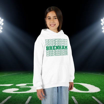 Brenham (Stacked) Mascot Youth Heavy Blend Hoodie