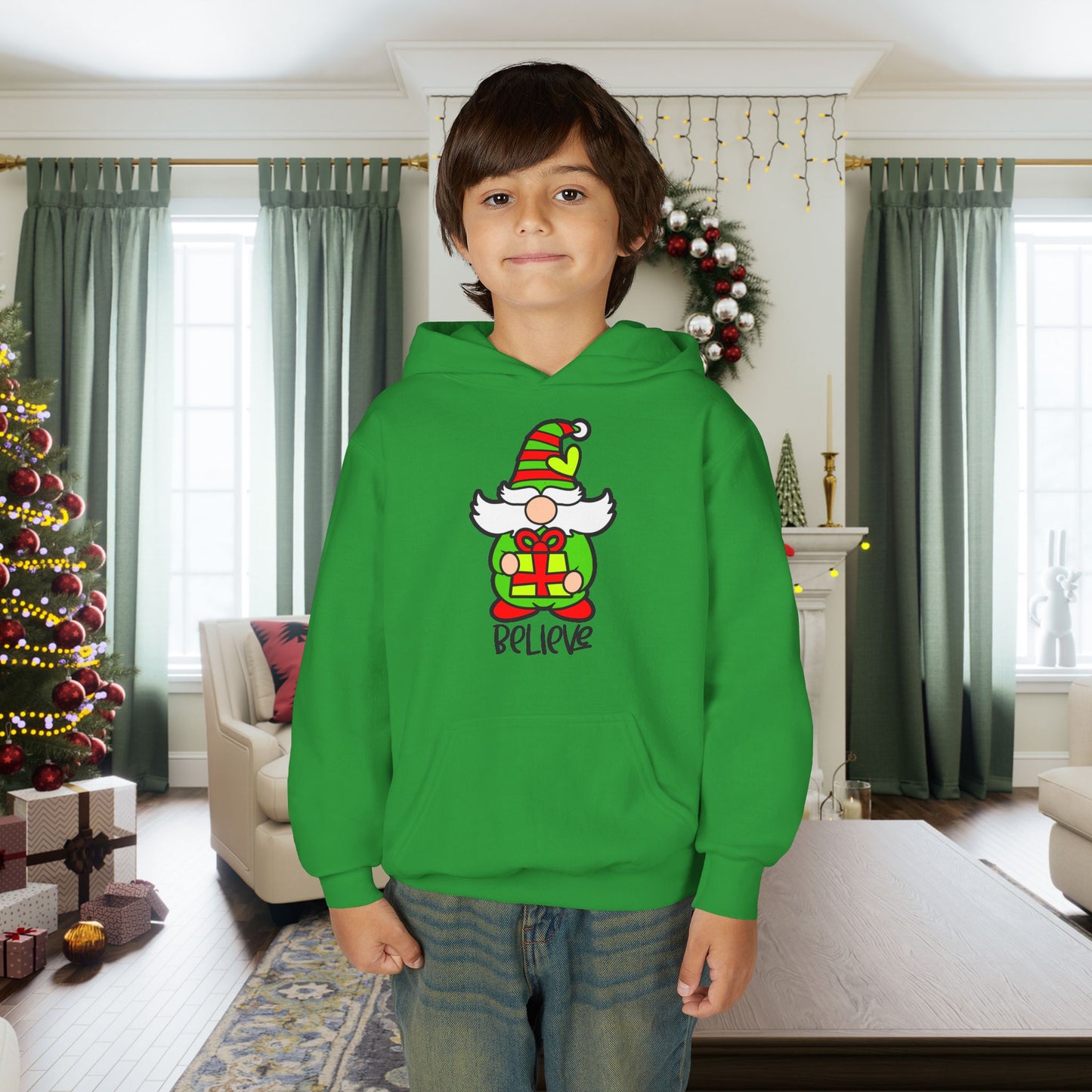Believe Gnome Youth Hoodie