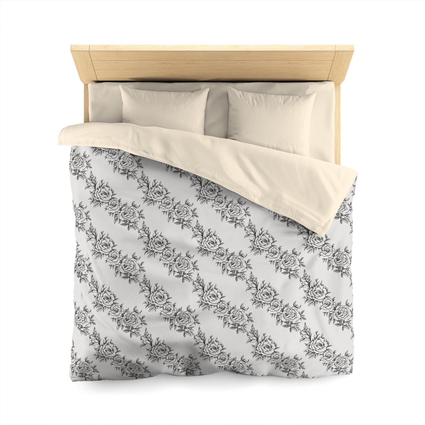 Midnight Rose Sketch Duvet Bedding Set