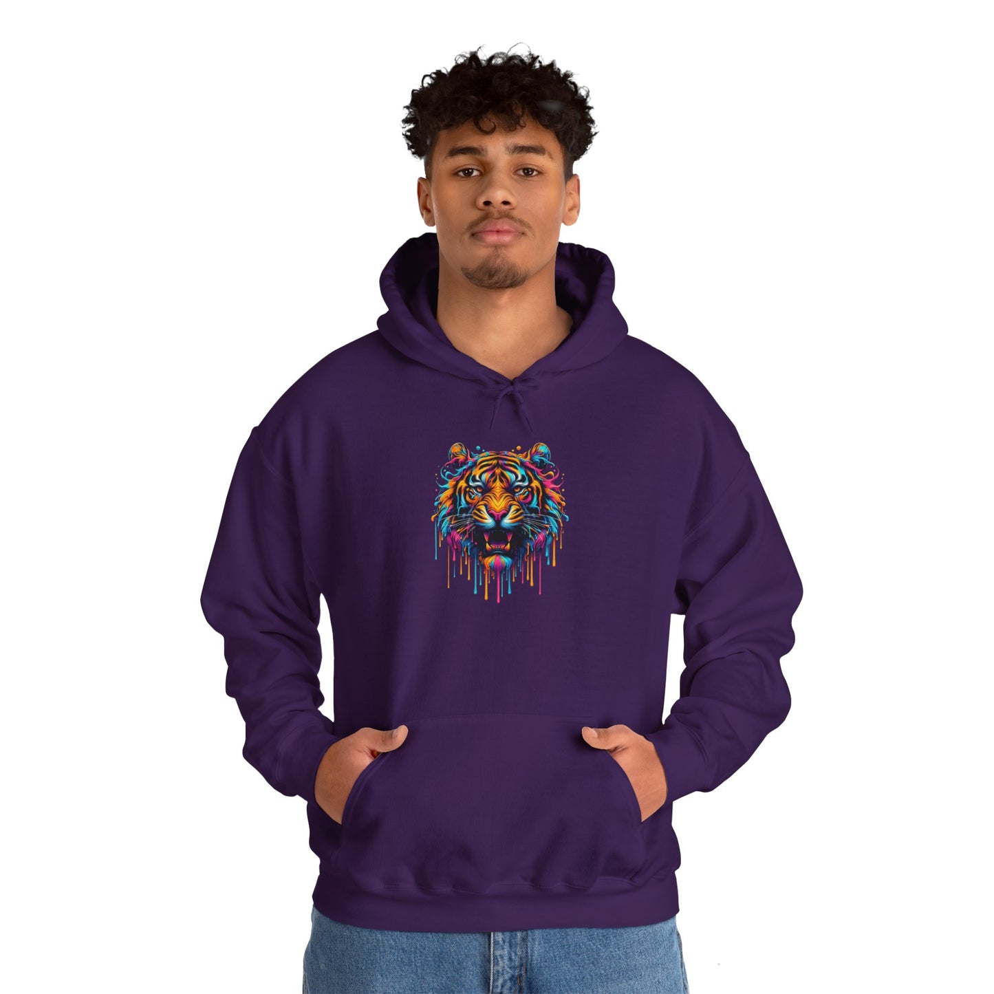 Colorful Tiger Heavy Blend™ Hooded Sweatshirt