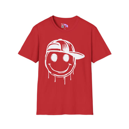Melty Smiley Face w/Hat Adult T-shirt