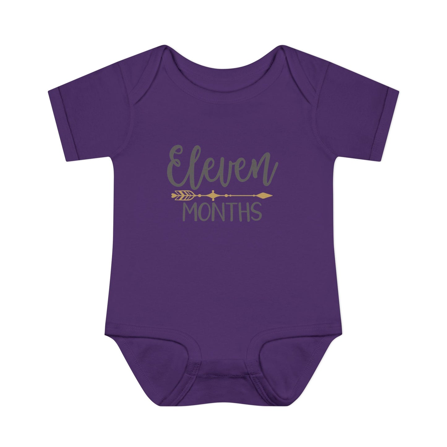 Golden Arrow Milestone Baby Bodysuit-Eleven Months