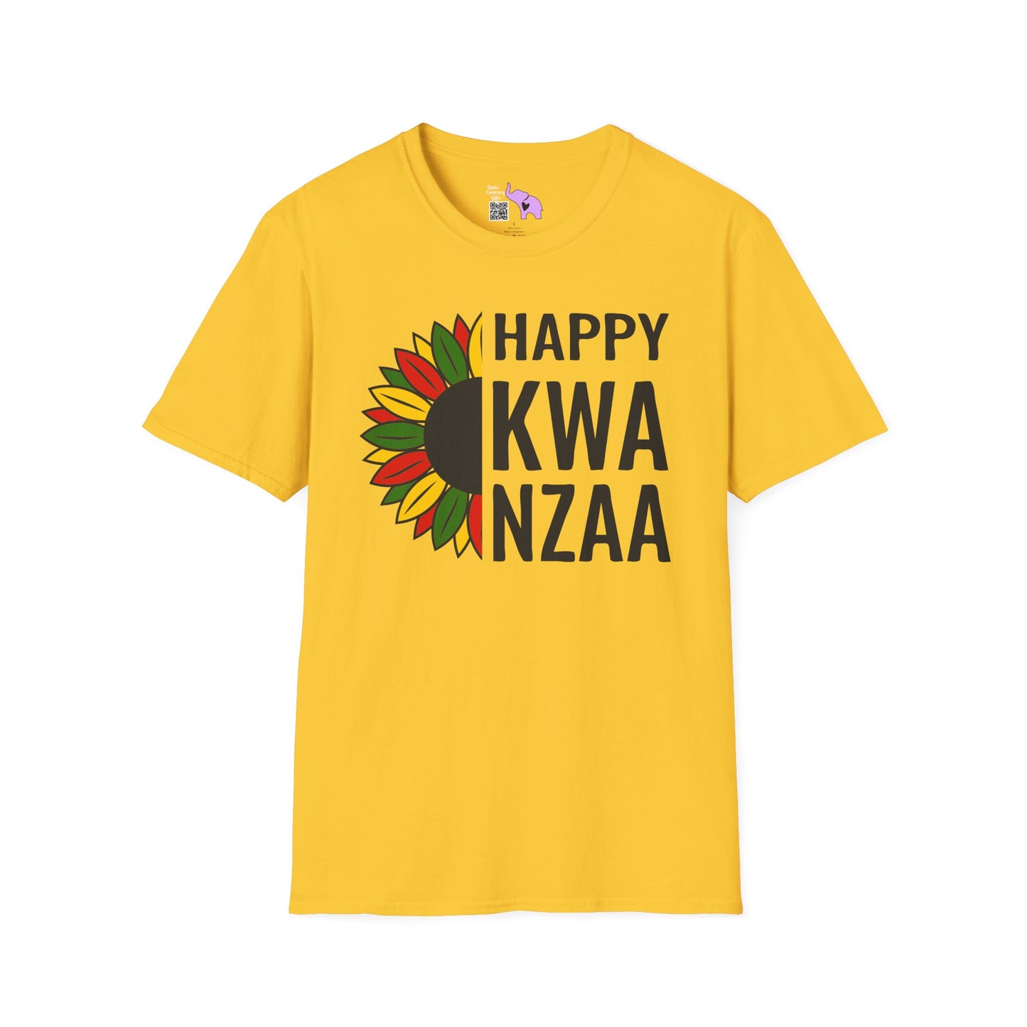 Happy Kwanzaa Sunflower Adult T-shirt