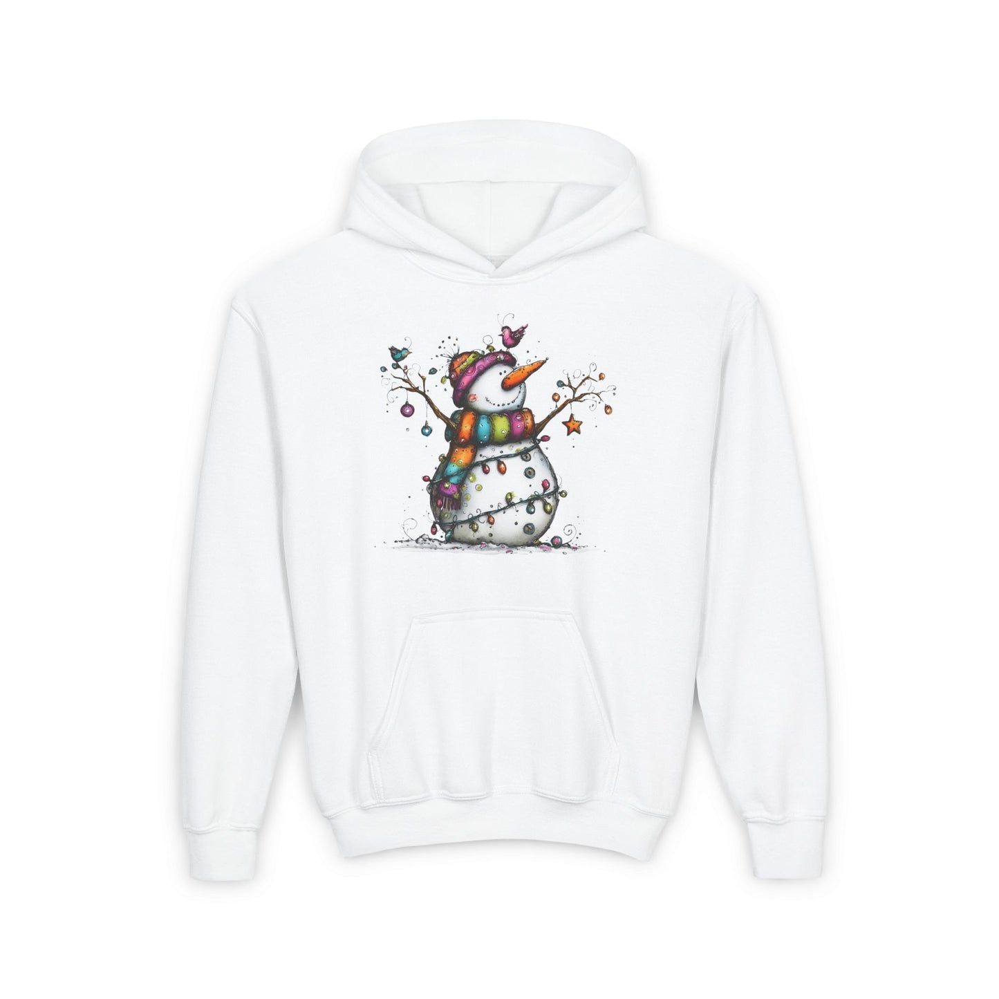 The Snowman Who Loved Butterflies Youth Heavy Blend Hoodie