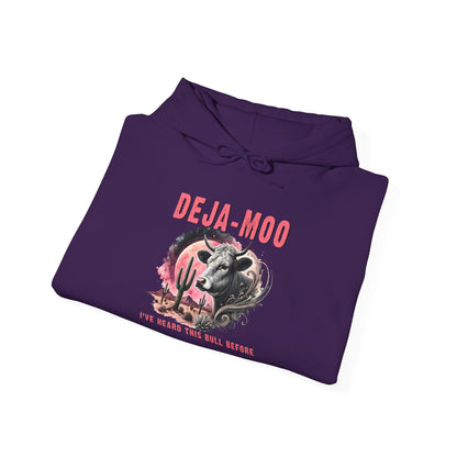 Deja Moo I've Heard This Bull Before Heavy Blend™ Hooded Sweatshirt