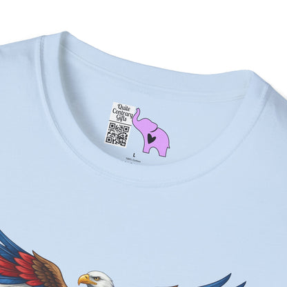 Bald Eagle & Flowers 250 Years of Freedom 1776-2026 Anniversary Adult T-shirt