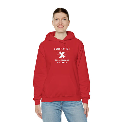 Gen X All Attitude No Cares Heavy Blend™ Hooded Sweatshirt