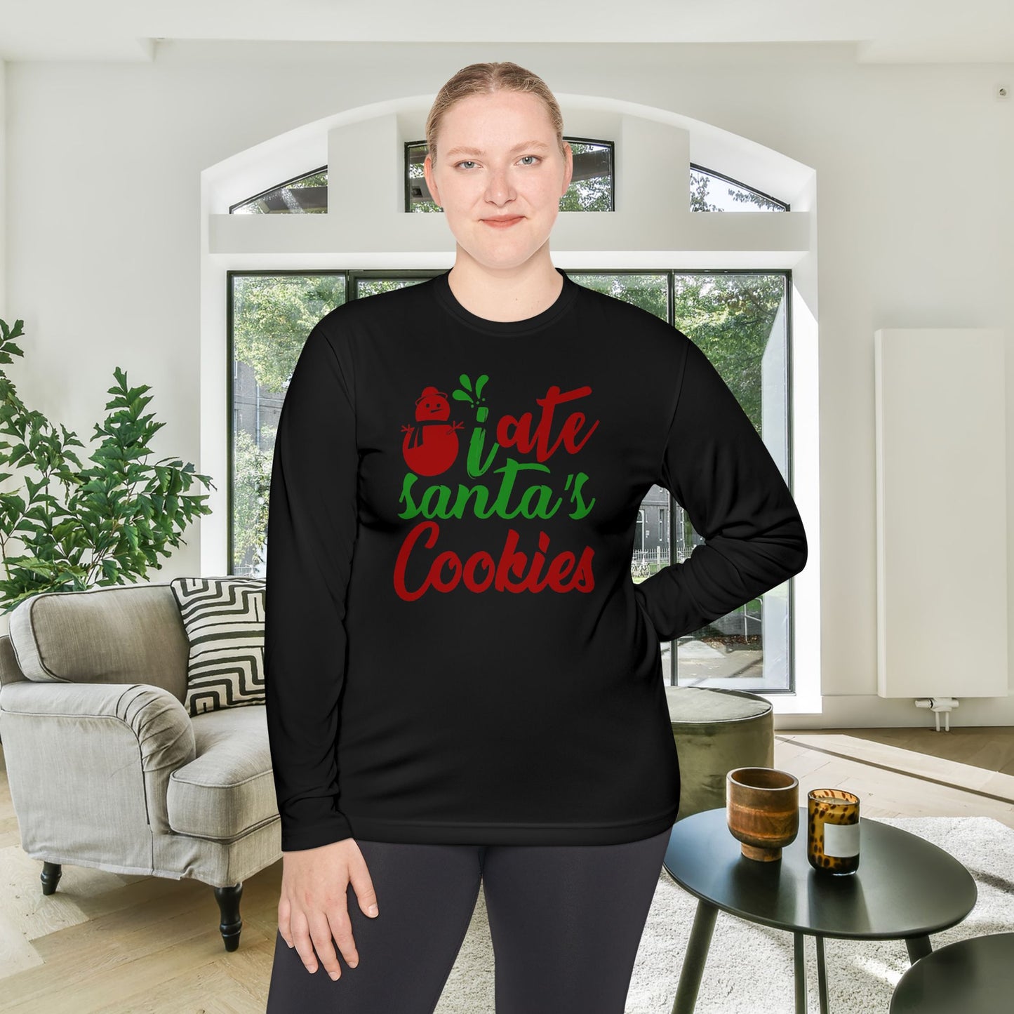 I Ate Santa's Cookies Adult Long Sleeve Tee