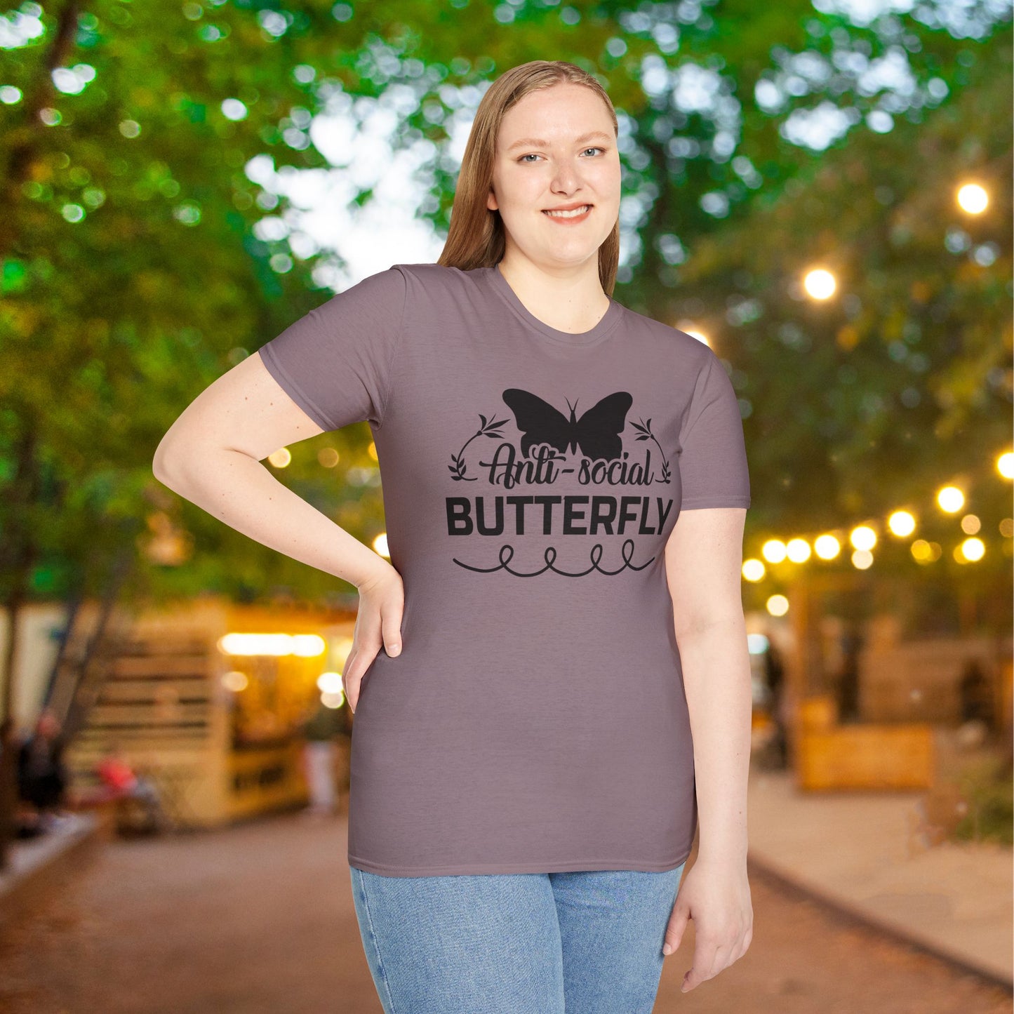 Anti-Social Butterfly Adult T-shirt