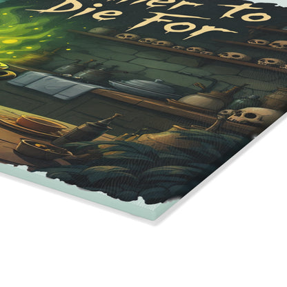 Dinner to Die For Glass Cutting Board