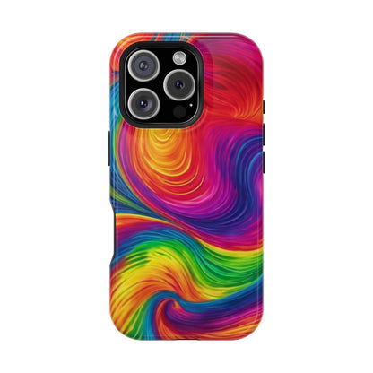 Tie Dye Color Swirl MagSafe® Compatible Tough Case for iPhone