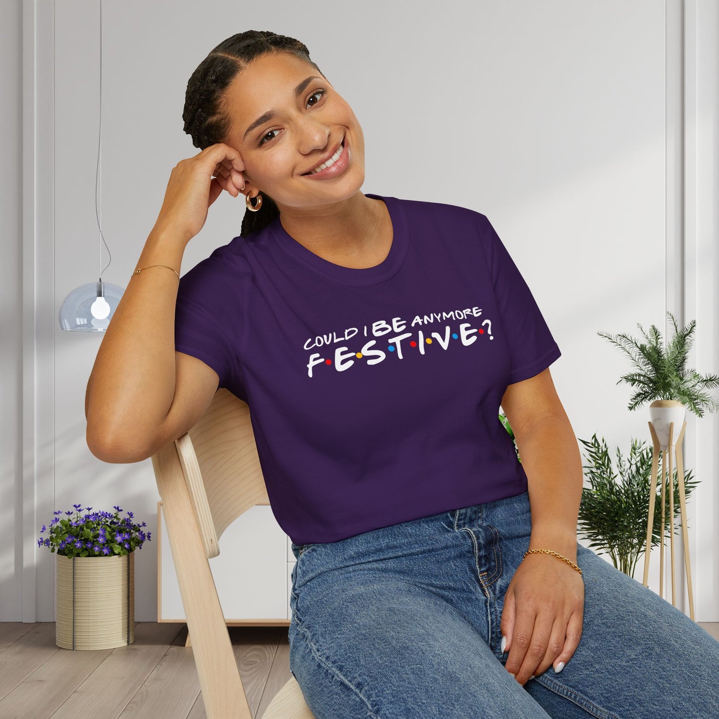 Could I BE Anymore Festive? (Friends, Phoebe's Christmas Song) Adult T-shirt