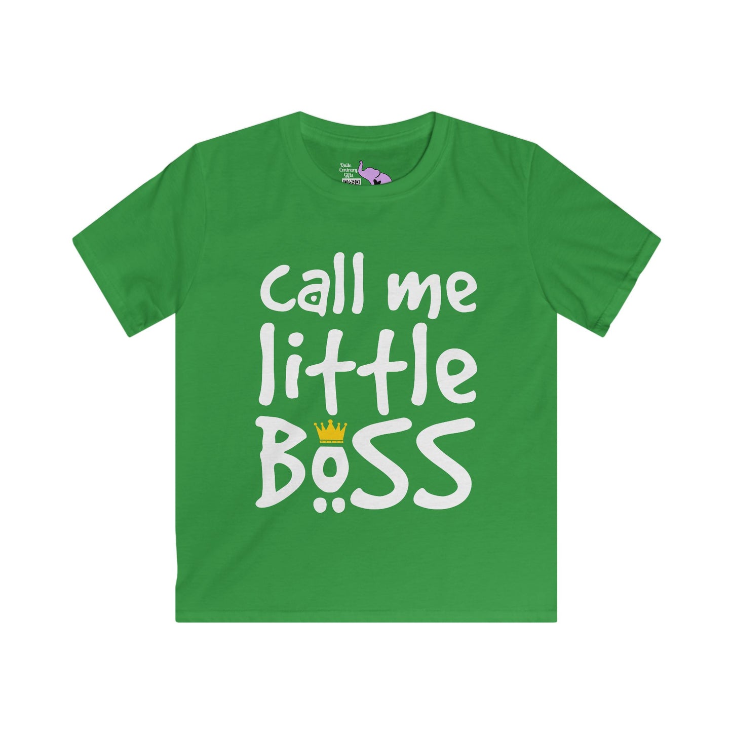 Call Me Little Boss Kids Softstyle Tee