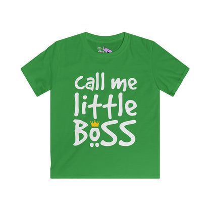 Call Me Little Boss Kids Softstyle Tee