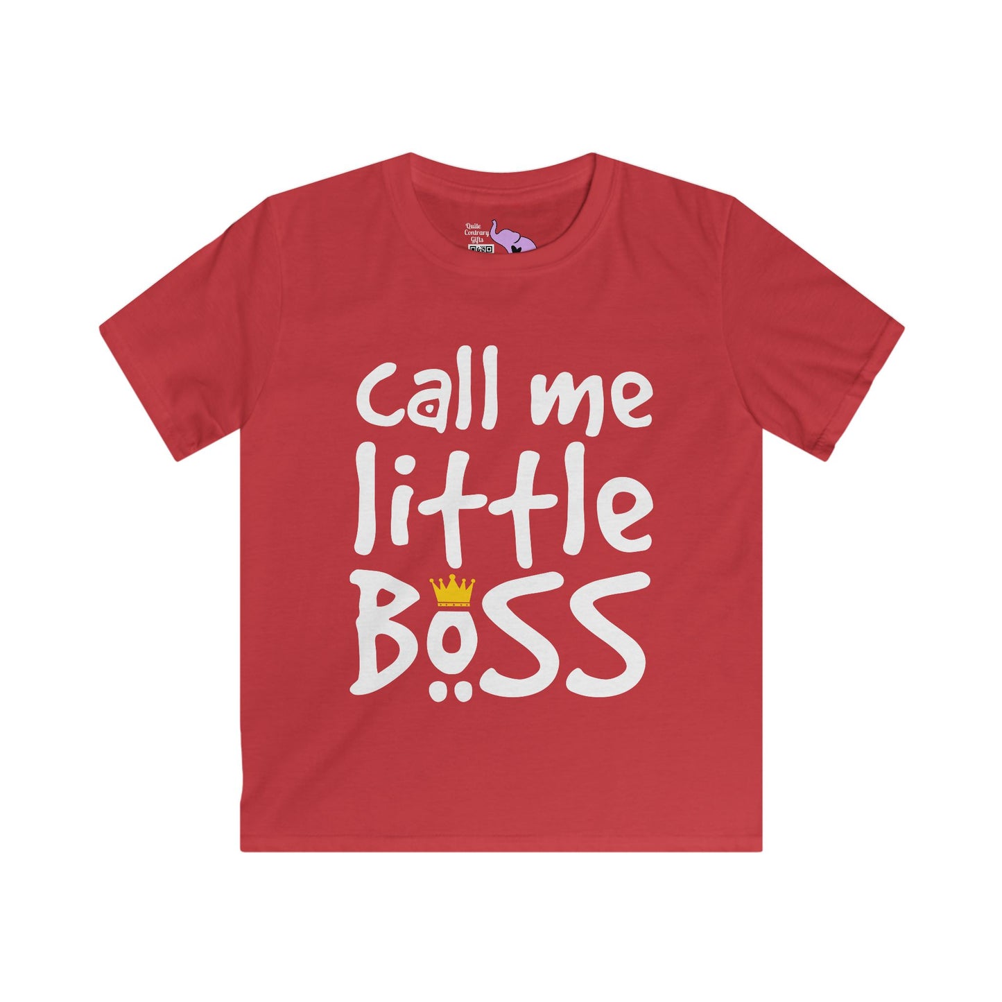 Call Me Little Boss Kids Softstyle Tee