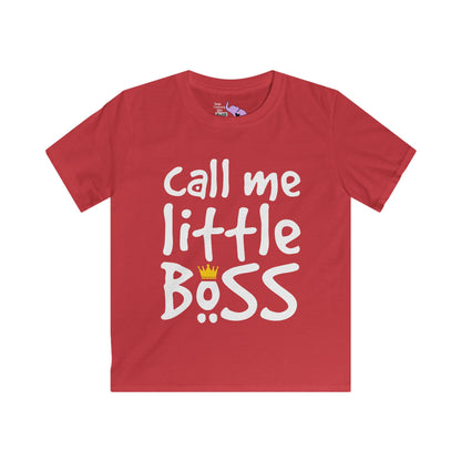 Call Me Little Boss Kids Softstyle Tee