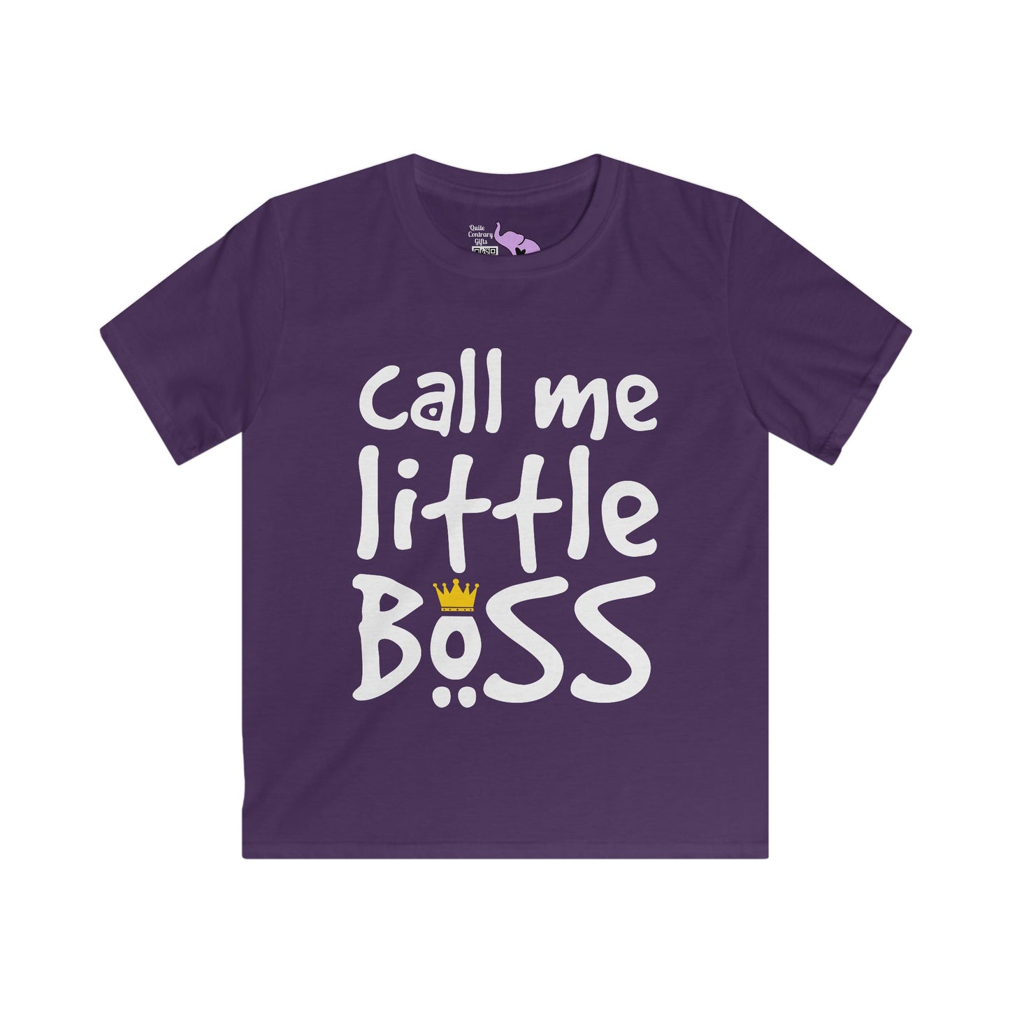 Call Me Little Boss Kids Softstyle Tee
