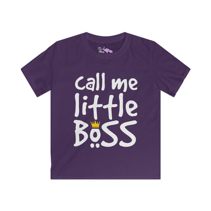 Call Me Little Boss Kids Softstyle Tee