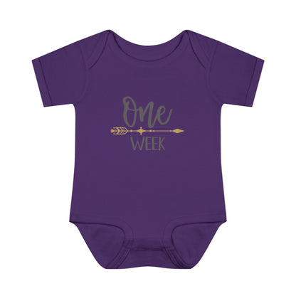 Golden Arrow Milestone Baby Bodysuit-One Week