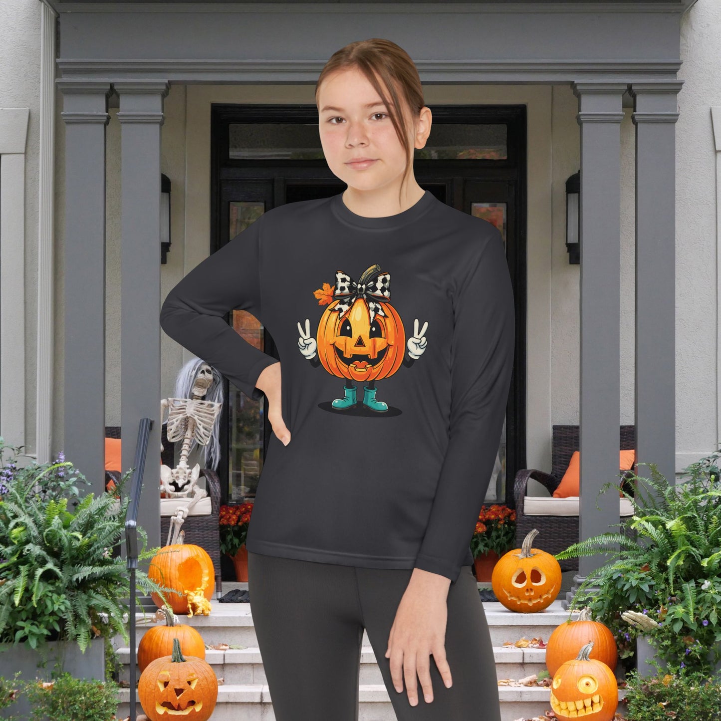 Pumpkin Peace Youth Long Sleeve Tee