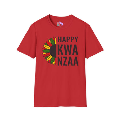 Happy Kwanzaa Sunflower Adult T-shirt