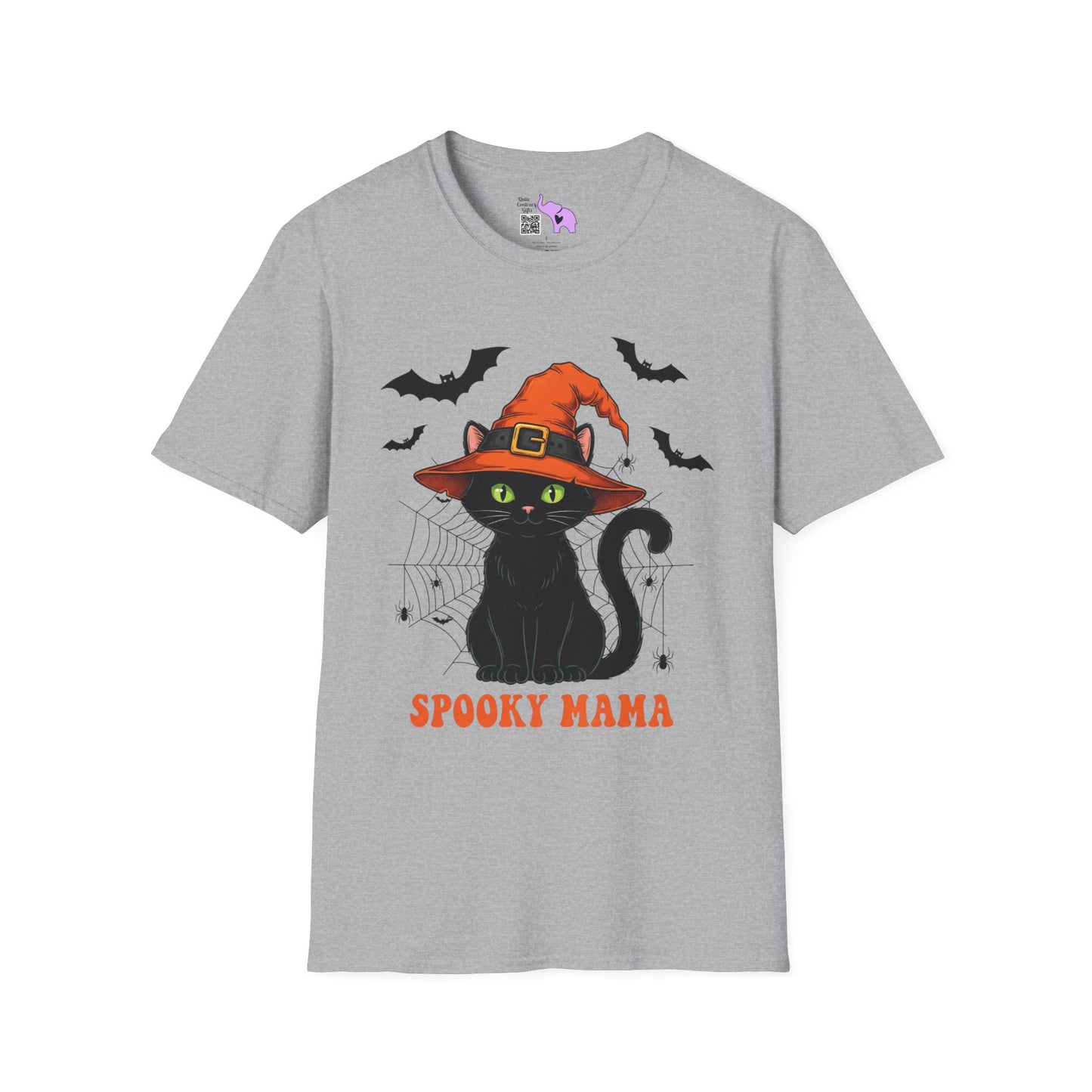 Spooky Mama (Black Catl) Adult T-shirt