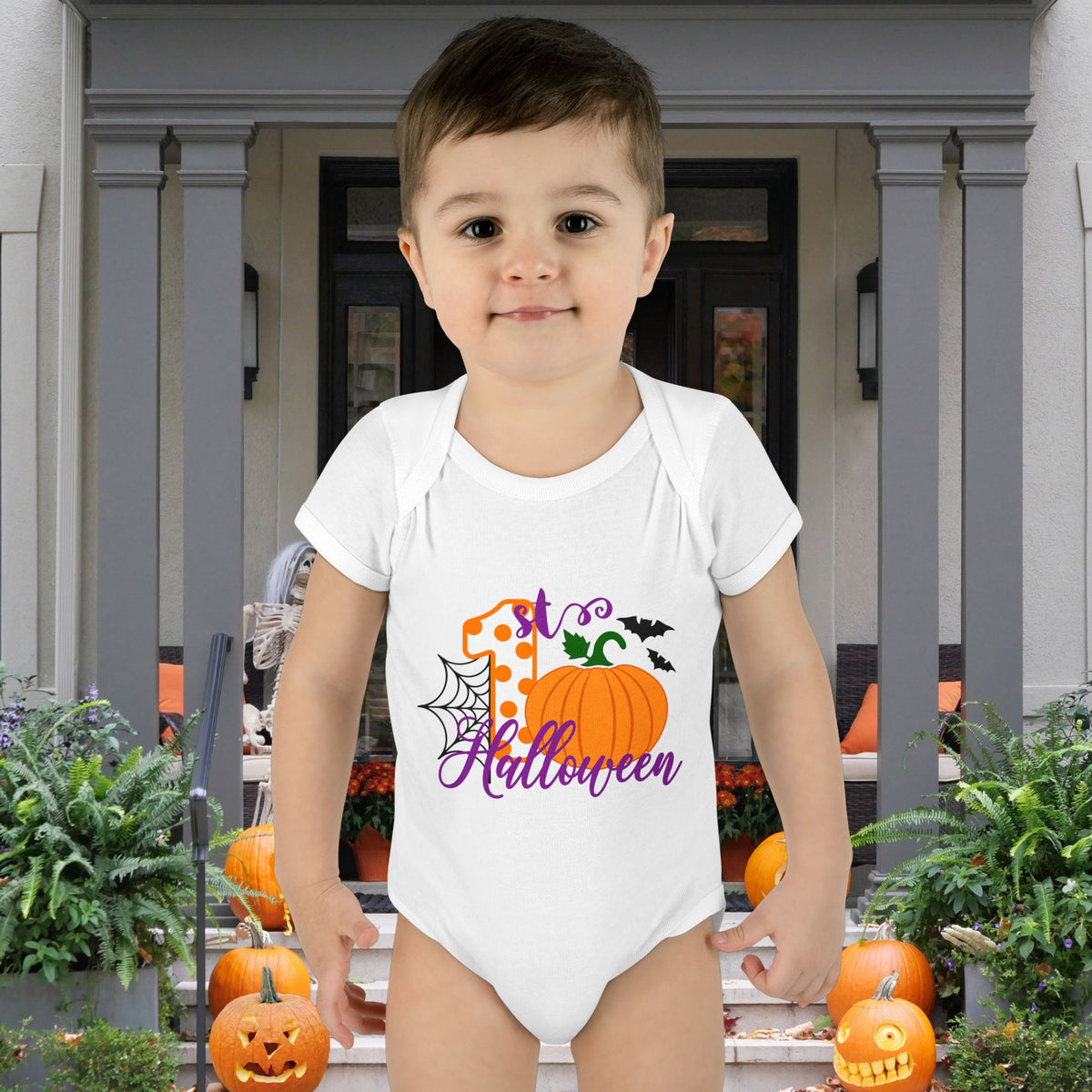 First Halloween (Polka Dots) Infant Baby Rib Bodysuit