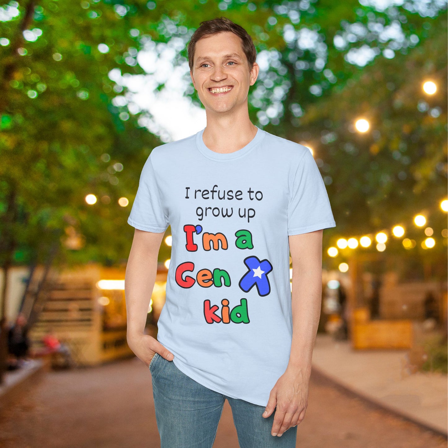 I Refuse To Grow Up I'm a Gen X Kid Adult T-shirt