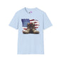 American Flag & Boots Adult T-shirt