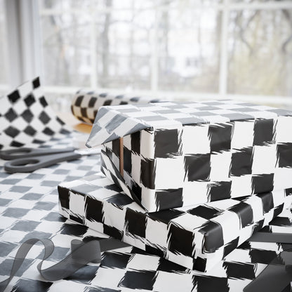 Distorted Check Wrapping Paper