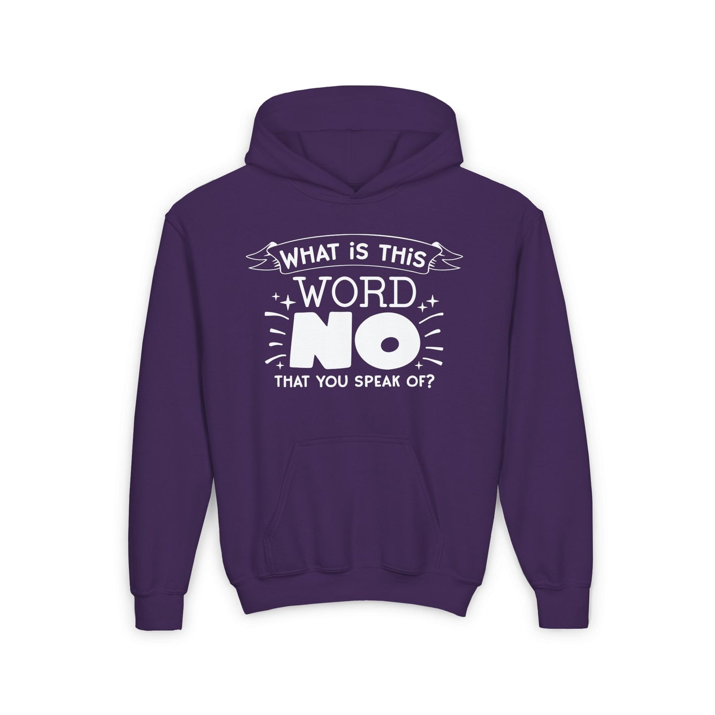 What Is This Word No That You Speak Of? Youth Heavy Blend Hoodie
