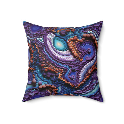 Living Stone Veins Throw Pillow