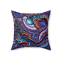 Living Stone Veins Throw Pillow